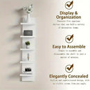 5 Layer Wall Shelf, Vertical Column Storage, Floating Decorative Rack, High Tower Design, Bedroom Living Room Practical Holder