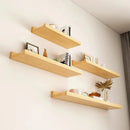 Wooden Floating Shelf Wall Mounted U-shaped Shelf Display Stand For Living Room Bathroom Kitchen Organizer Storage Rack