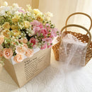 Beautiful Silk Roses Hydrangea Artificial Flowers for Home Room Garden Decoration Christmas Garland Scrapbooking Wedding Bouquet