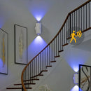 1/2PCS Motion Sensor Night Light, 3 Modes 8 Lighting Effects, USB Rechargeable Battery Magnetic Stair Lamp for Bedroom, Hallway
