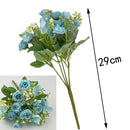 Beautiful Silk Roses Hydrangea Artificial Flowers for Home Room Garden Decoration Christmas Garland Scrapbooking Wedding Bouquet