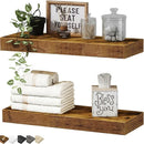 Floating Shelves Wall-Mounted Wood Shelf Decor for Bathroom Storage Rack Thick Wall Kitchen Bookshelf Organizer Black