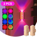 1/2PCS Motion Sensor Night Light, 3 Modes 8 Lighting Effects, USB Rechargeable Battery Magnetic Stair Lamp for Bedroom, Hallway