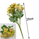 Beautiful Silk Roses Hydrangea Artificial Flowers for Home Room Garden Decoration Christmas Garland Scrapbooking Wedding Bouquet