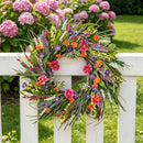 Spring Flower Garland Wreath: -Elegant Home Decor For A Fresh Look For Festival,home Decoration Outdoor Decoration